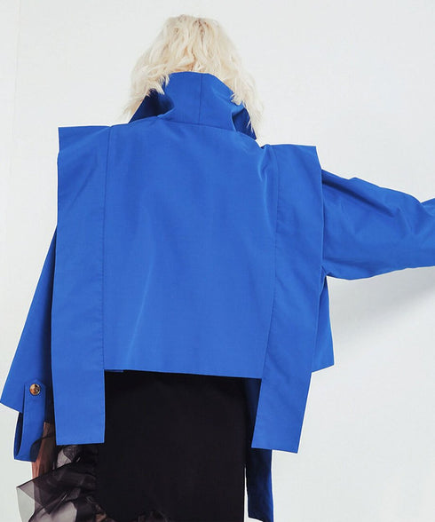 Draped Cutout Shoulder Jacket